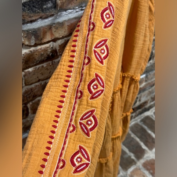 Code x Mode Embroidered Tiered Dress Orange size large tunic #tunic - Picture 6 of 6